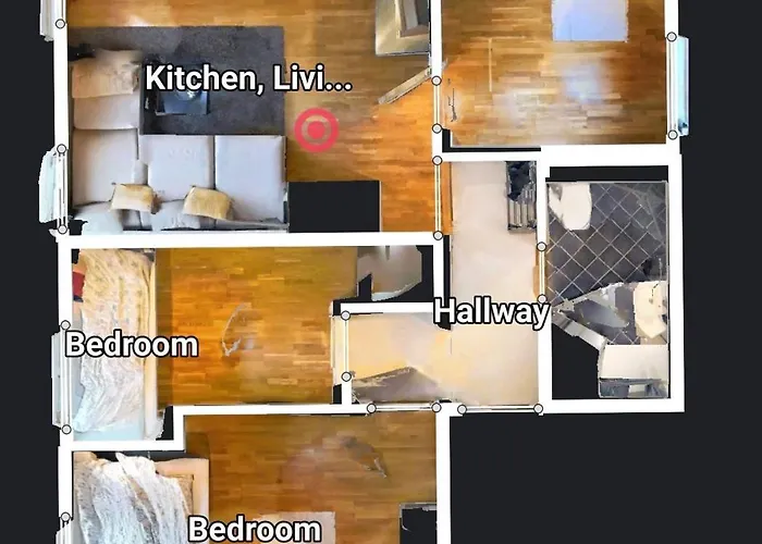 Bright 3-bedroom Near Center Appartement